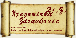 Njegomirka Zdravković vizit kartica